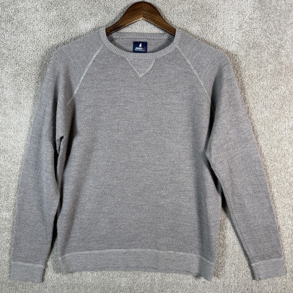 johnnie-O Other - Johnnie-O Boggs Sweater Mens Medium Gray Merino Wool Crewneck Pullover Knit